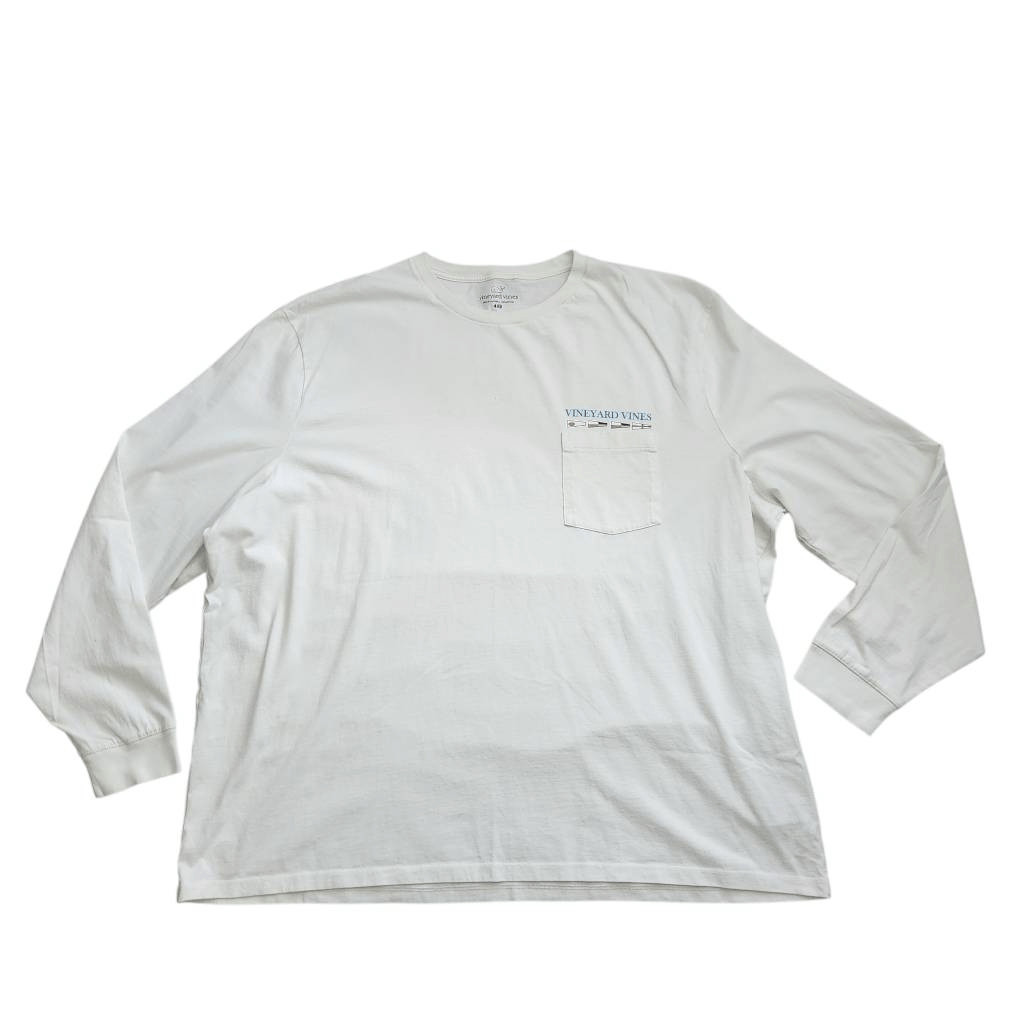 Vineyard Vines T Shirt Mens 4XB Long Sleeve Pocket Light House Nautical Preppy B gallery