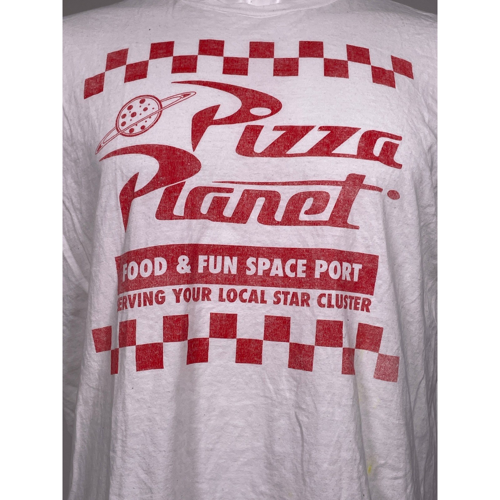 Pizza Planet Disney Pixar Toy Story Food & Fun Space Port T-Shirt Men's LARGE gallery