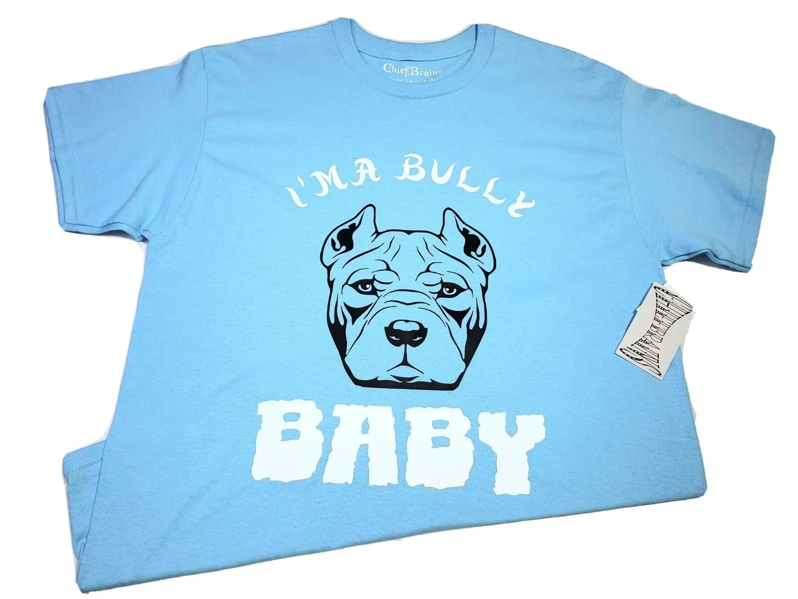 ChiefBrains Apparel Limited Edition Pitbull Bully Baby T Shirt Mens Cotton New gallery