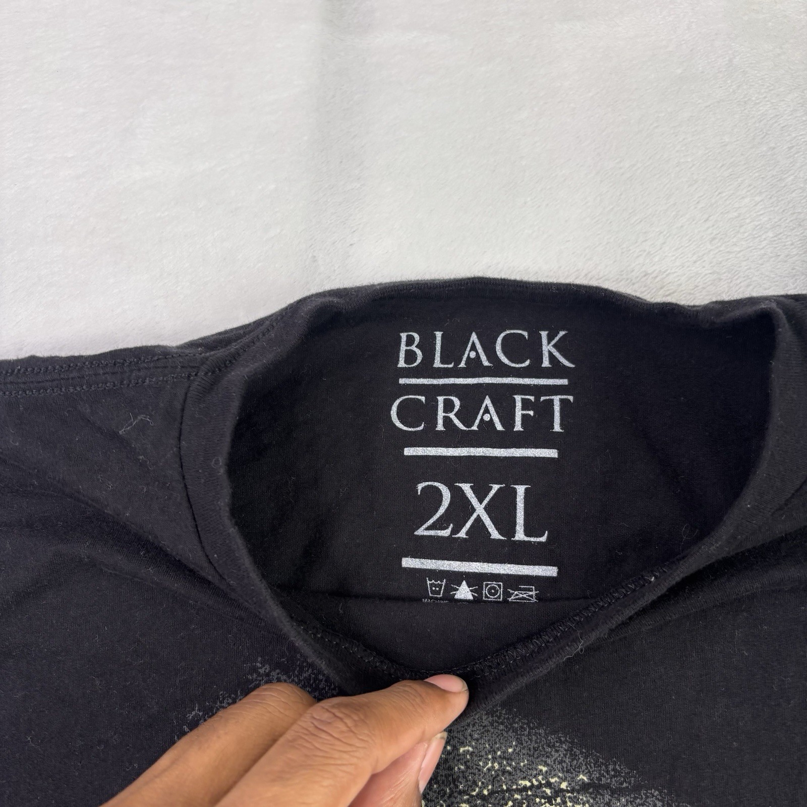 Black Craft Cult Grim Reaper Halloween Black Short Sleeve Graphic Shirt Men's 2X gallery