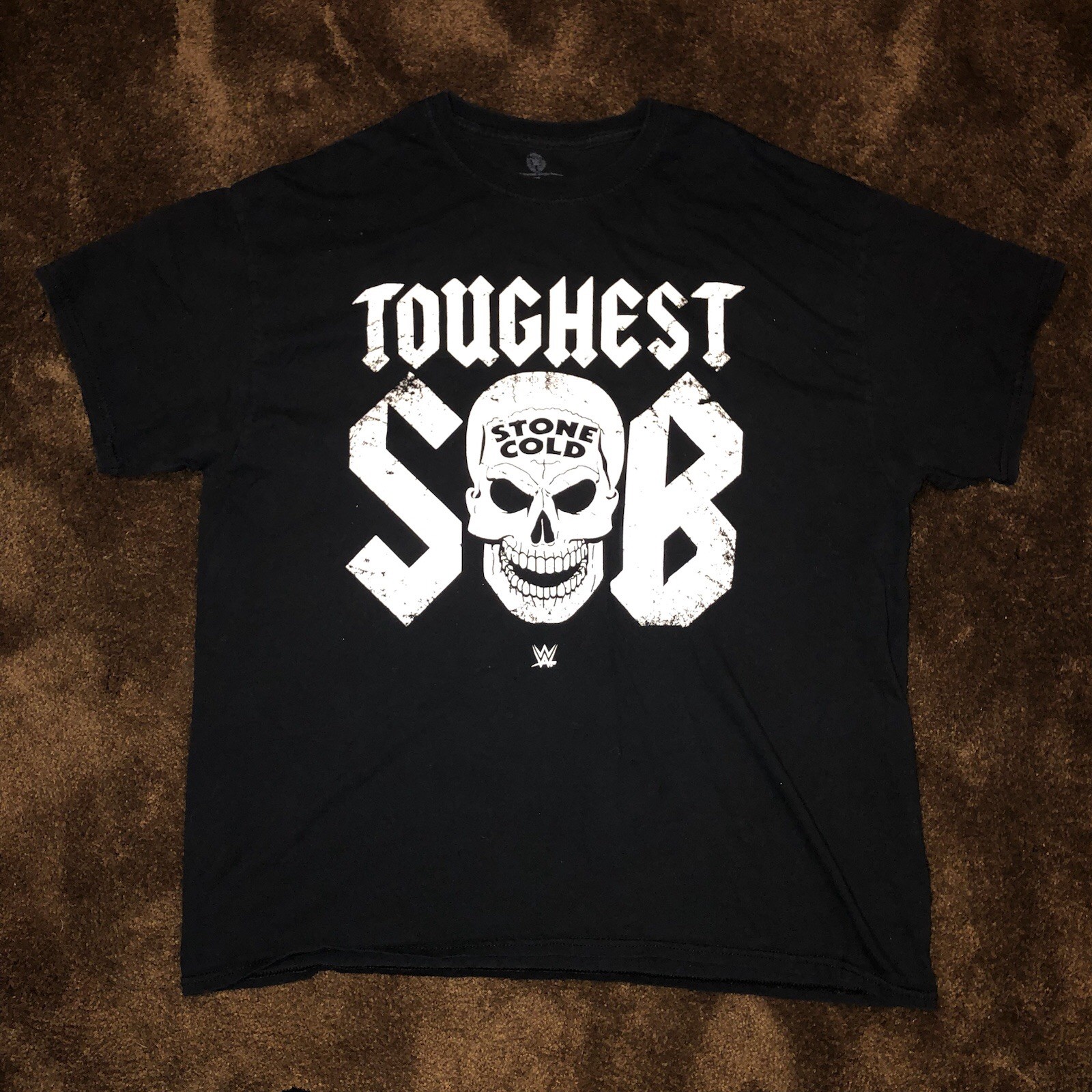 Stone Cold Steve Austin Toughest SOB WWE WWF Distressed T-Shirt XL