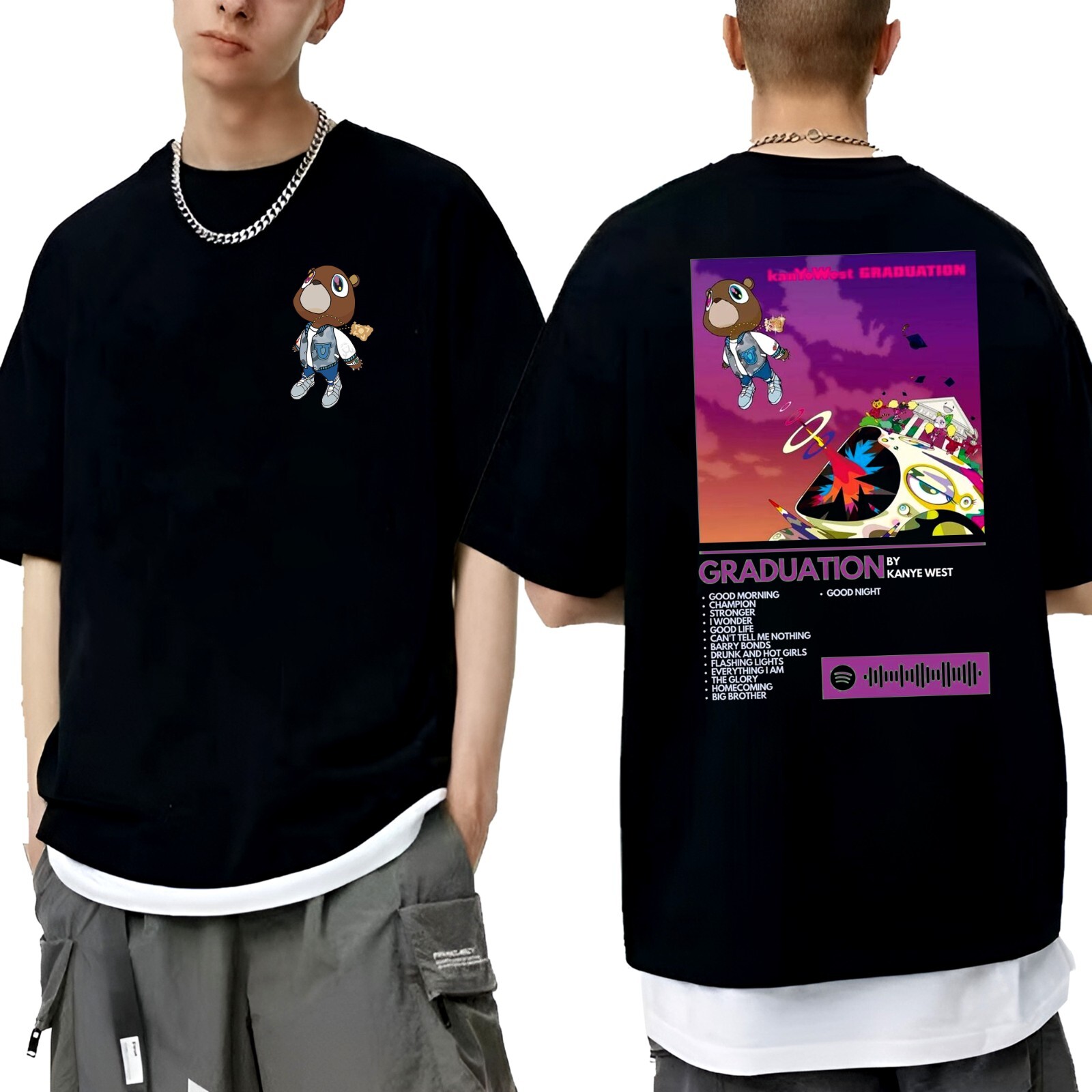 New Rare Kanye West Album Tour Gift Family Black S-235XL T-Shirt 1D759 gallery