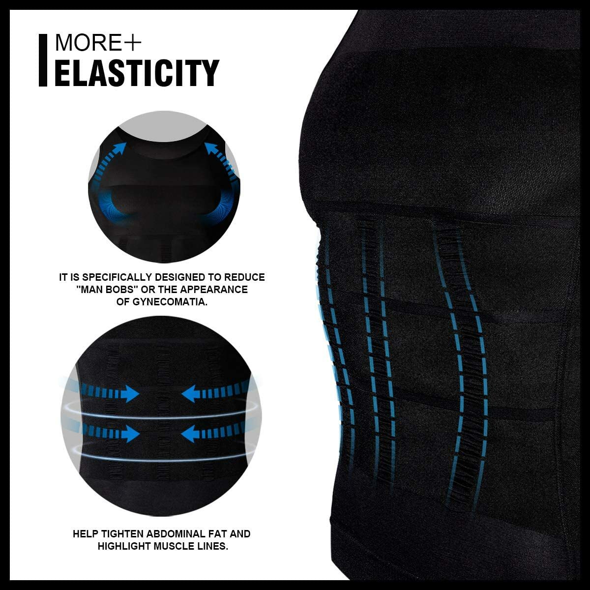 Men Slimming Body Shaper Vest Gynecomastia Compression Shirts Belly Control Tops gallery