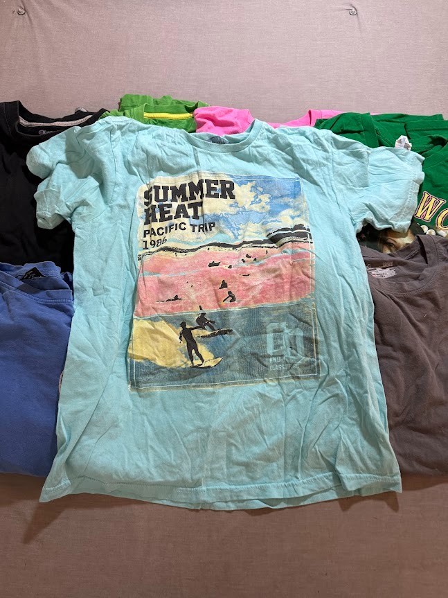 Lot of 8 Vintage & Modern Shirts Assorted Brands Mens Large Pullover Tee. gallery