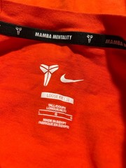 Nike Kobe Bryant Mamba Mentality Short Sleeve T-Shirt Logo Men’s Large Orange