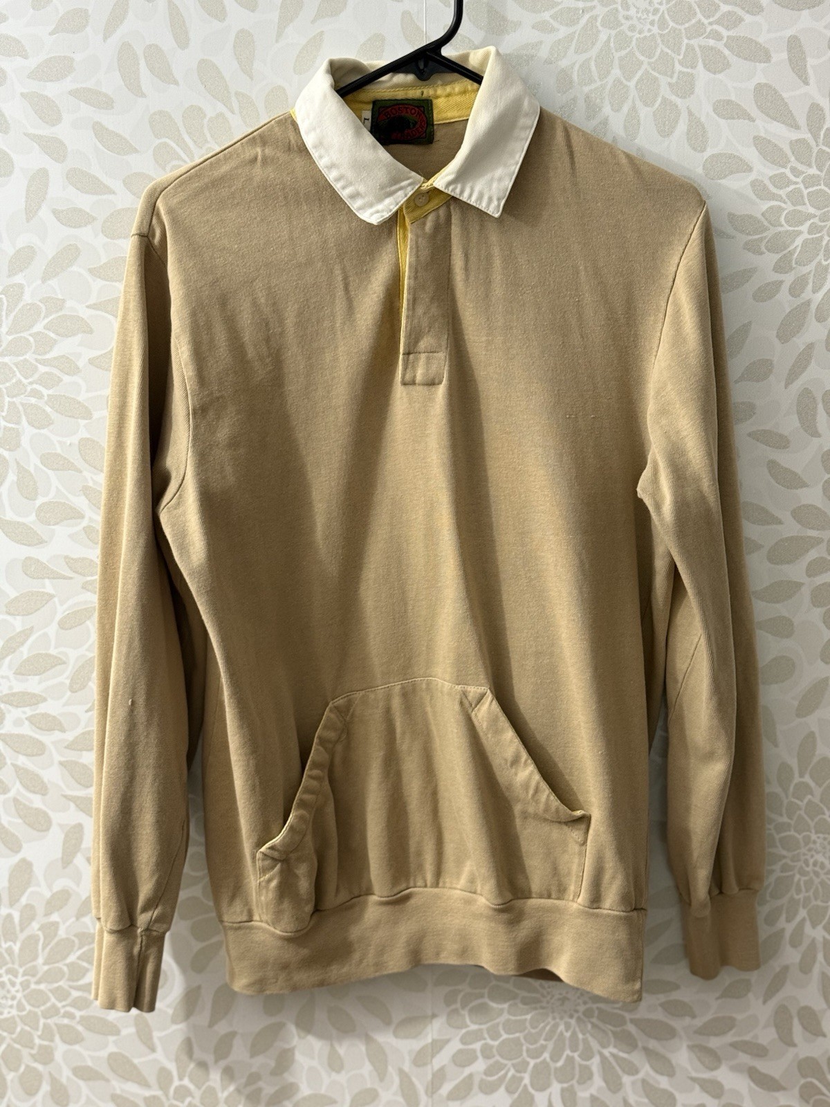 Vintage Boston Traders Men’s L Tan Polo Pullover Sweatshirt Kangaroo Pocket gallery