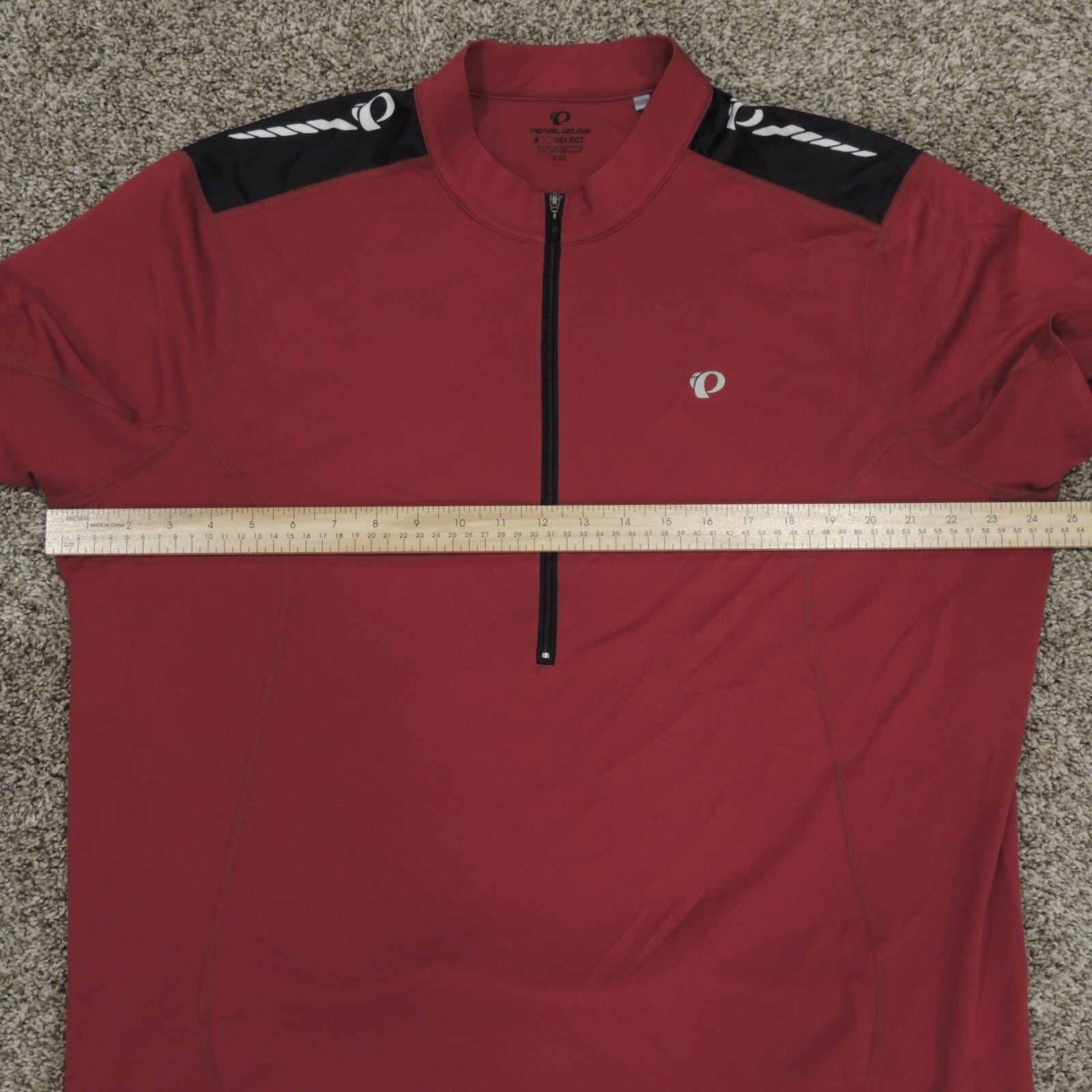 Pearl Izumi Select Cycling Jersey Mens Size XXL Red Black Half Zip Short Sleeve gallery