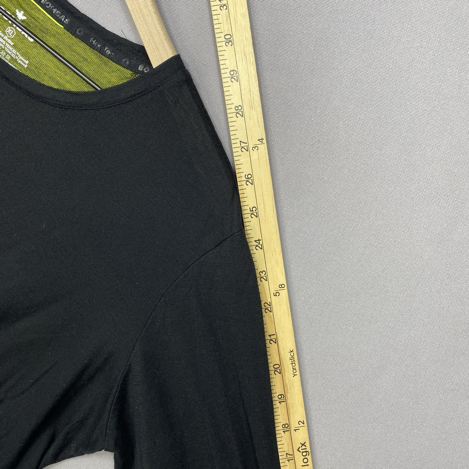 Bombas Baselayer Top XL Merino Wool Tencel Blend Crew Neck Long Sleeve Black gallery