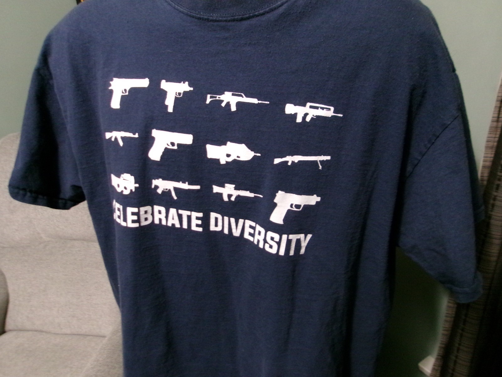 Celebrate Diversity T-Shirt 2nd Amendment Guns Rights Funny XL Mens Tee Shirt gallery