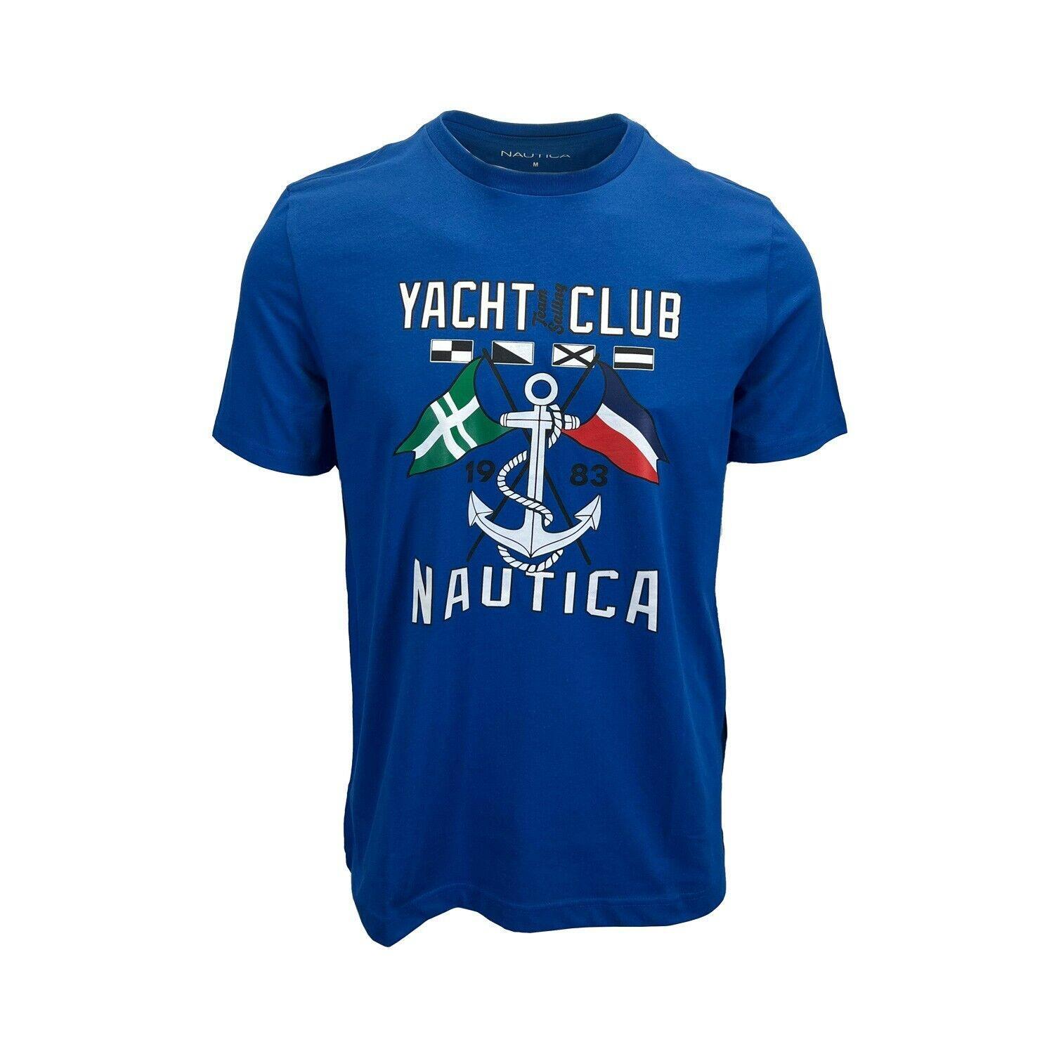 Nautica Men's Blue T-Shirt Yacht Club Graphic Tee (S08) gallery