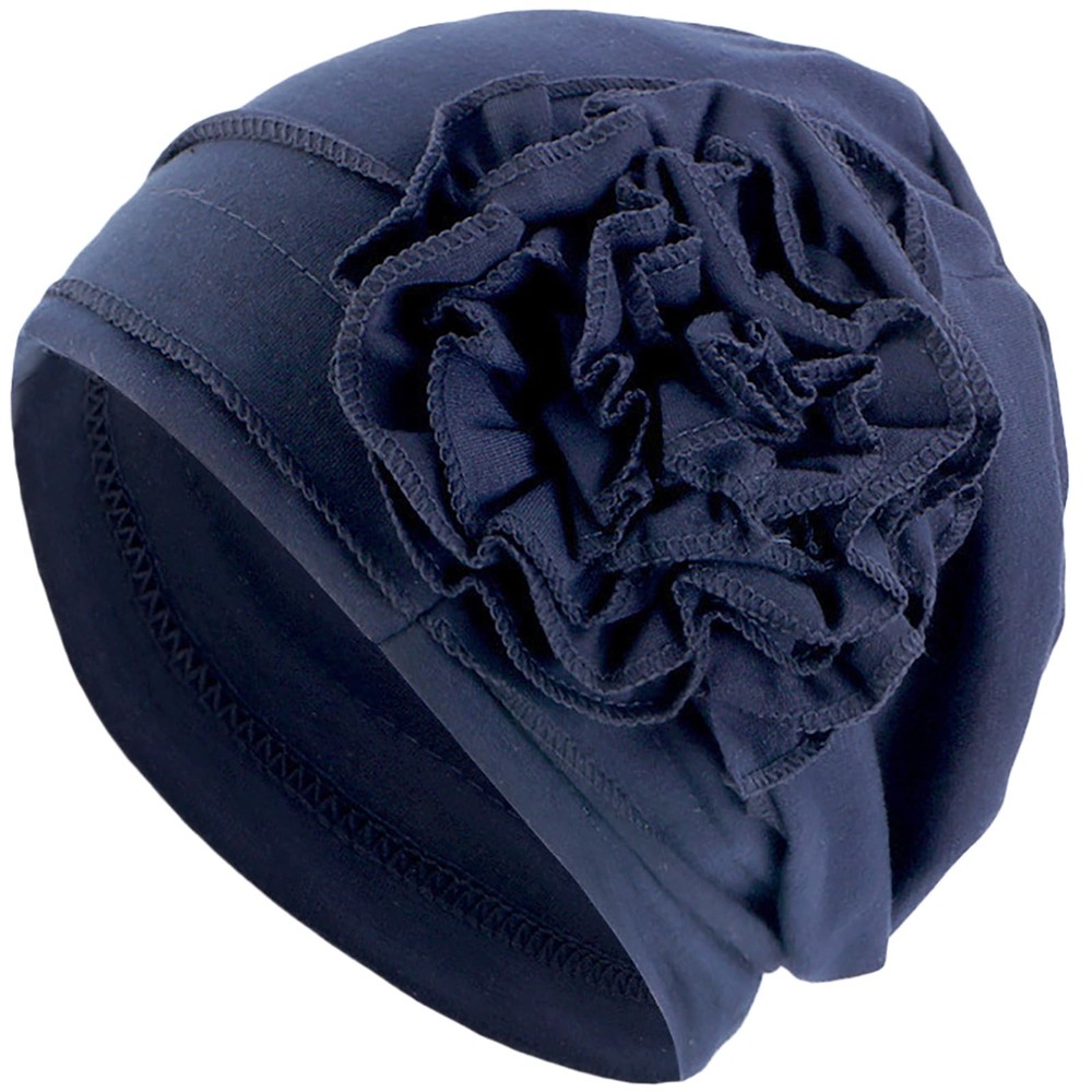 Flower Headscarf Chemo Headwrap Soft Elastic Cancer Hair Loss Cap Headwear fo…