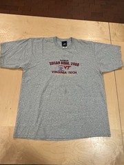 Vintage Y2K Virginia Tech Florida State 2000 Nokia Sugar Bowl T-Shirt XL