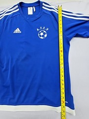Adidas Climacool Jersey Blue Striped M Short Sleeve Crew Neck