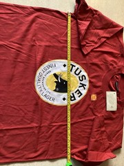 Tusker Quality Lager Kenya Brewery Elephant T-Shirt Size XXL Red 100% Cotton NWT