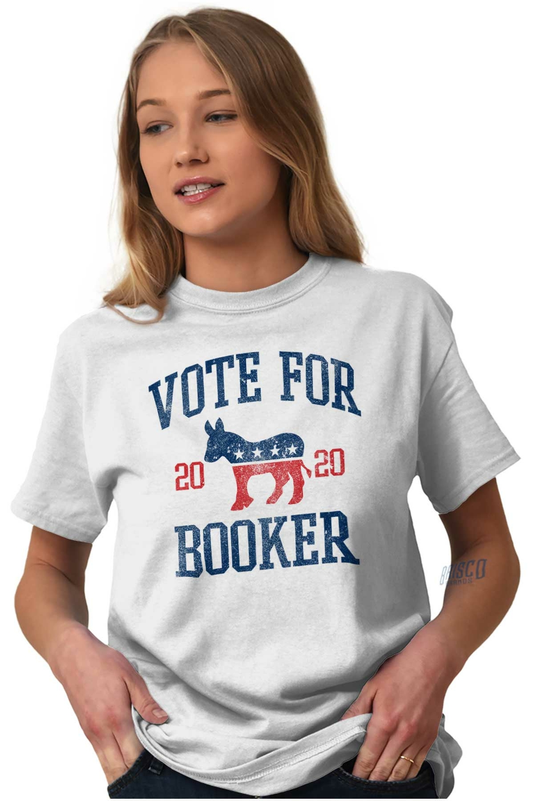 Vote Booker 2020 President Democrat Election Adult Short Sleeve Crewneck Tee gallery