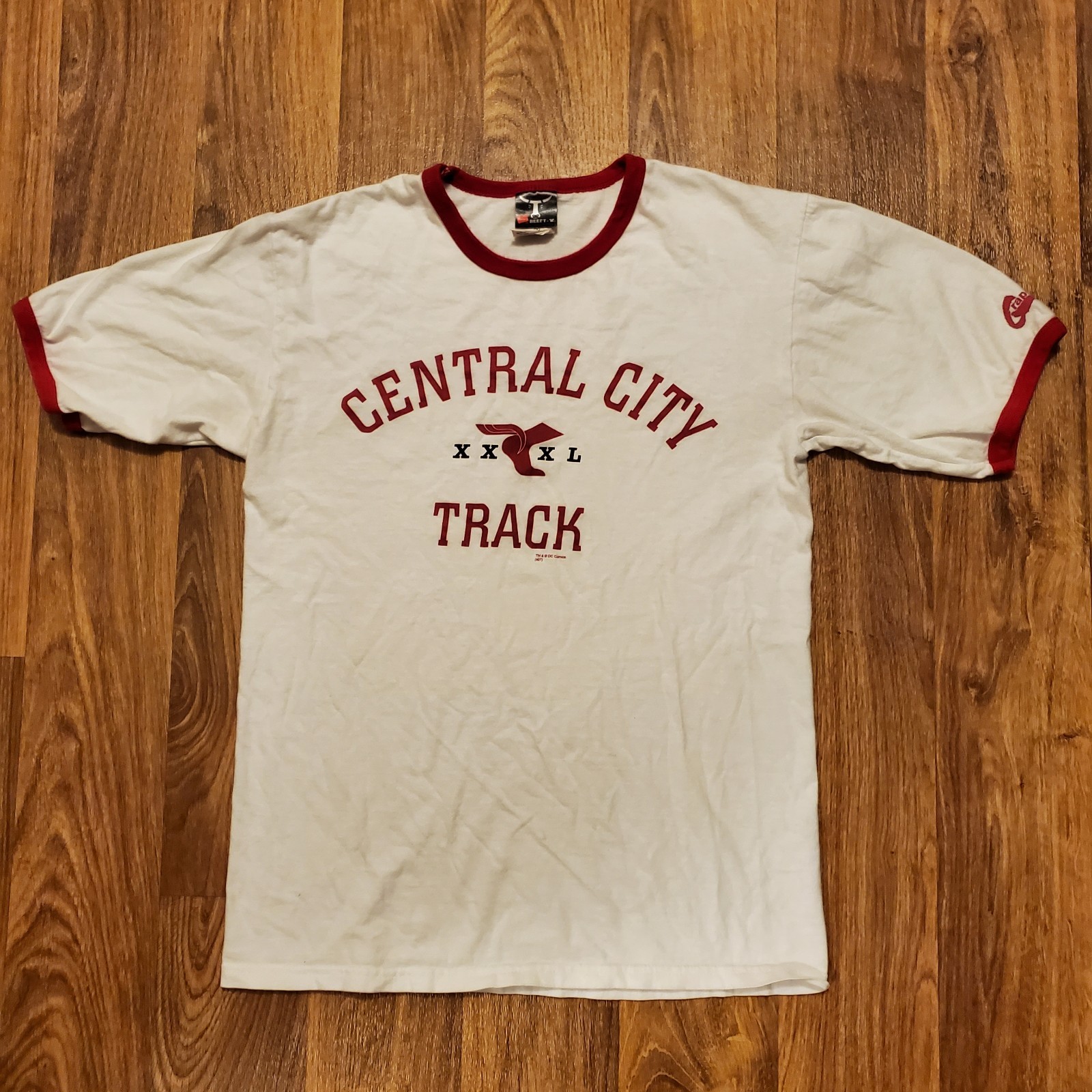 Vintage Track & Field Shirt Adult Small White Central City Track Graphitti gallery