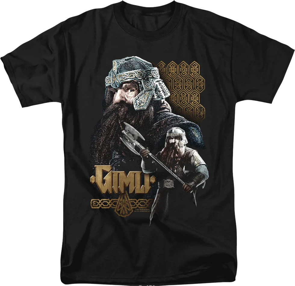 The Lord Of The Rings Gimli T-Shirt 180 GSM | 100% Cotton DTG Print