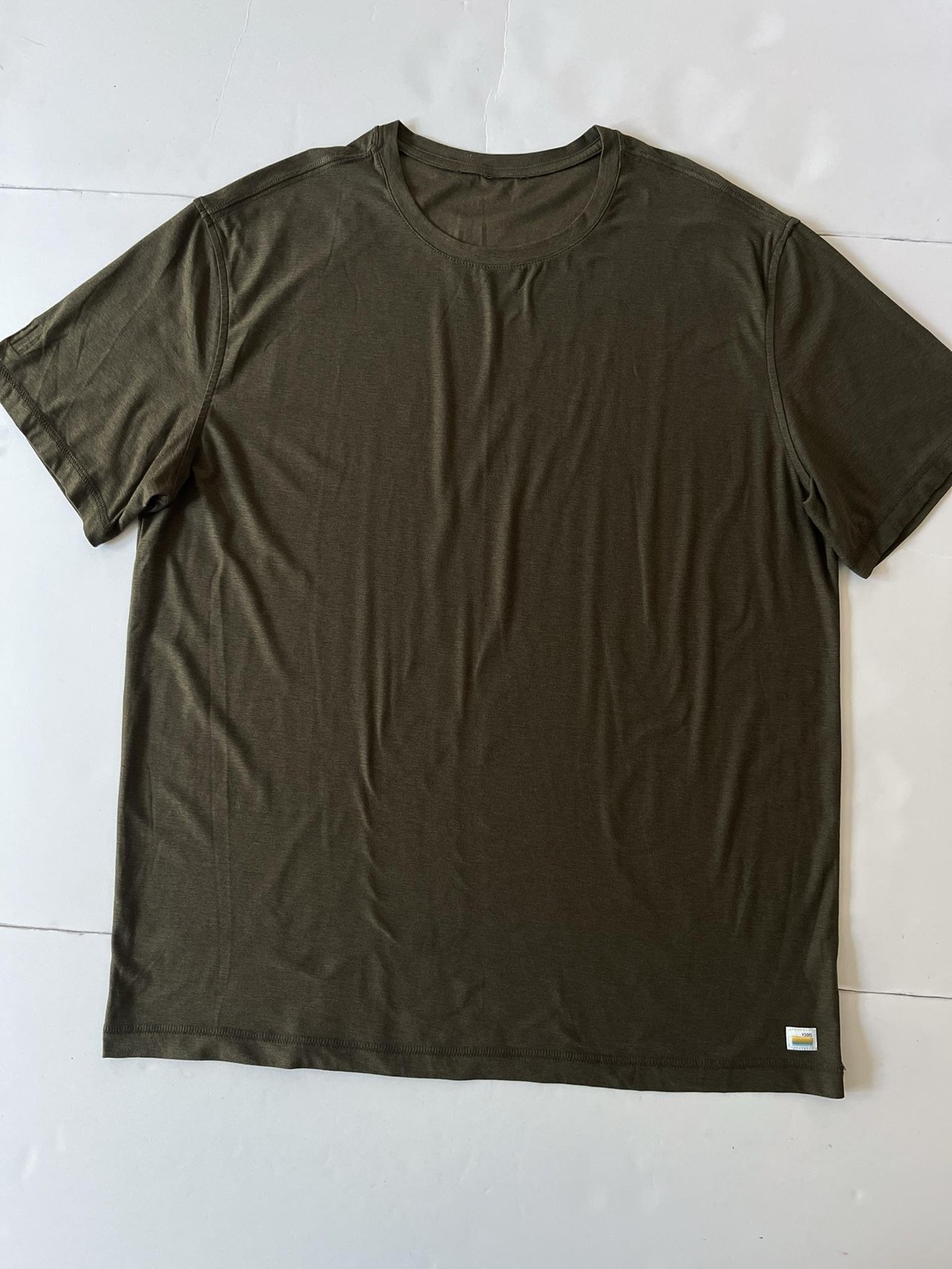 Vuori Strato Tech Tee Men XL(No Sz Tag)Green Lightweight Crew Neck Short Sleeve