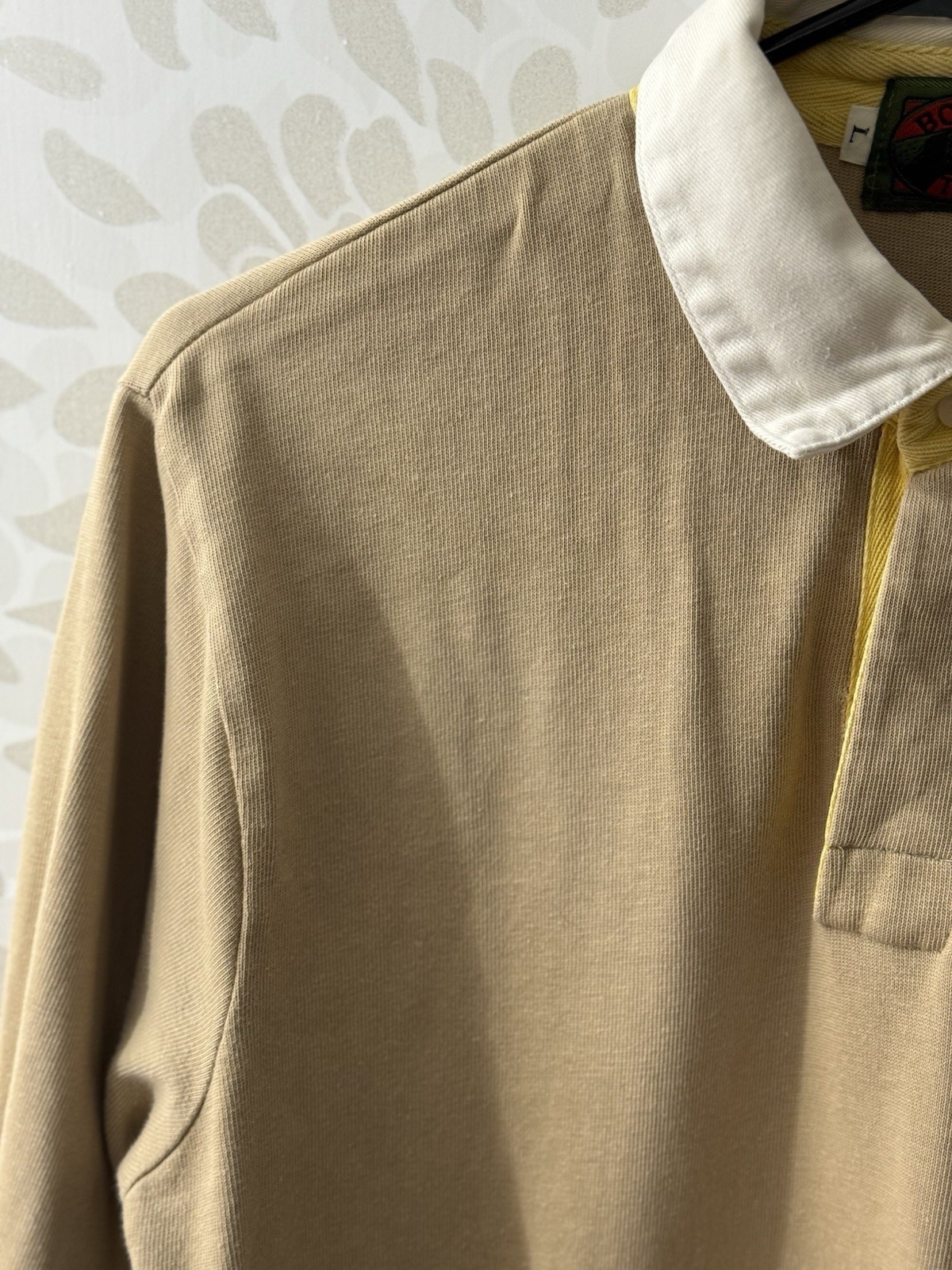 Vintage Boston Traders Men’s L Tan Polo Pullover Sweatshirt Kangaroo Pocket gallery