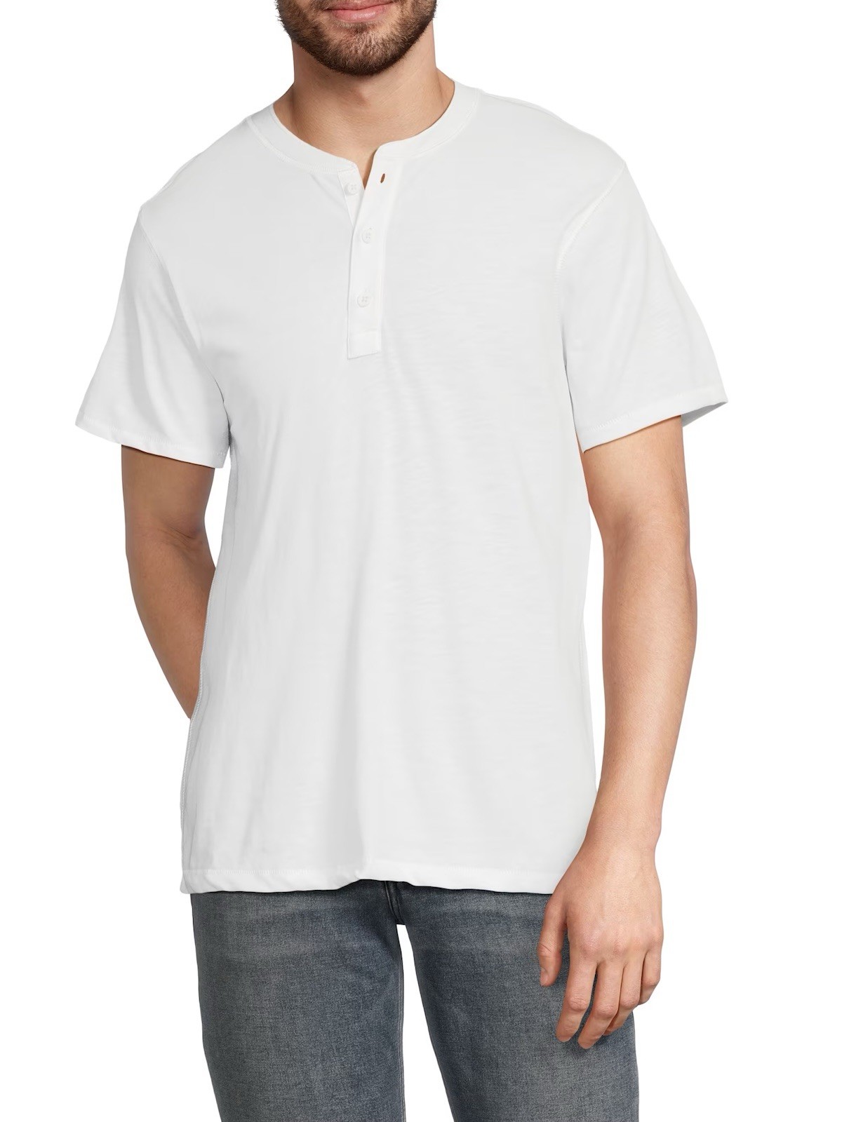 New Rag & Bone $128 Classic Slub Jersey Henley In White Size: XXL