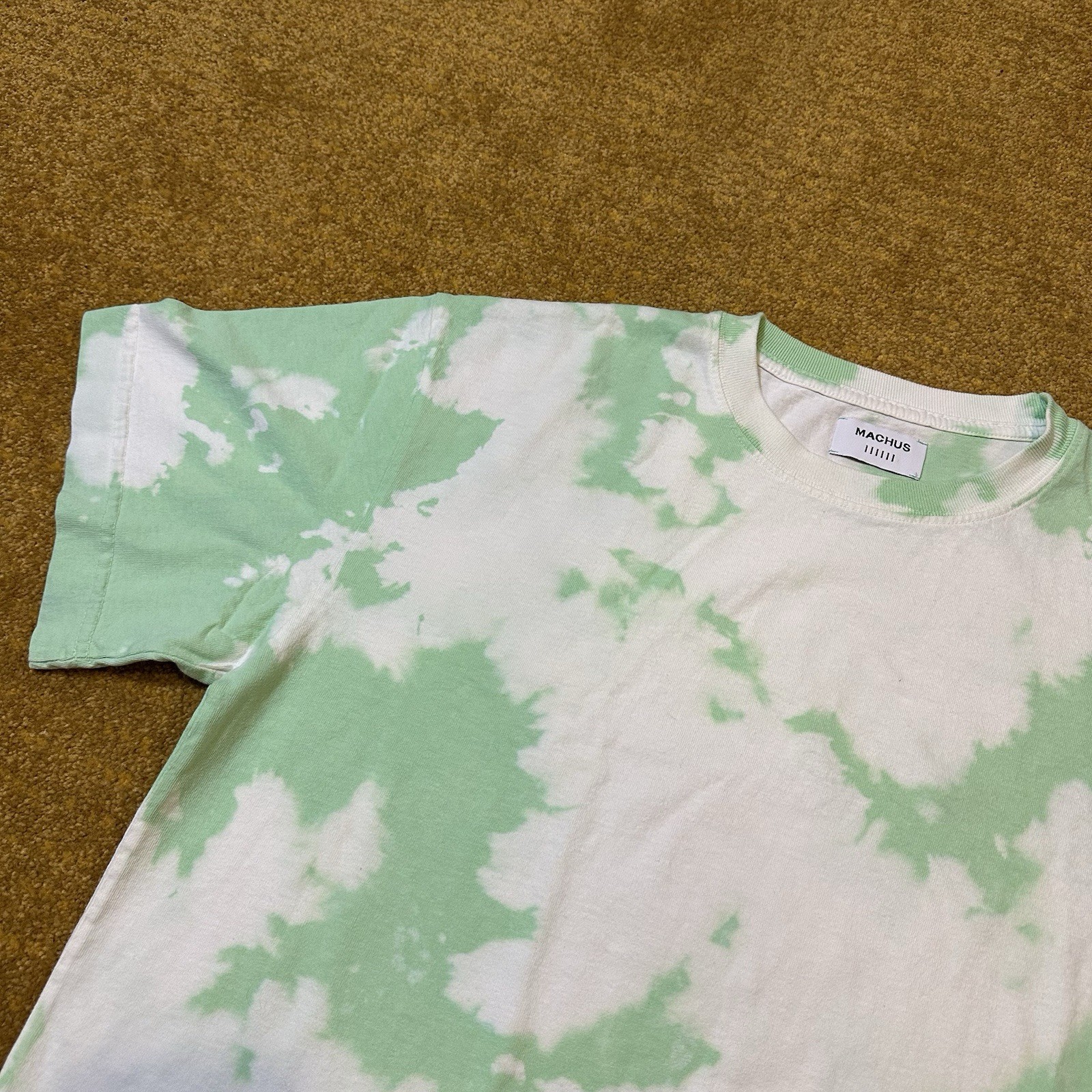 Medium Machus Private Label Tie Die Premium T Shirt Key Lime Green White PDX gallery