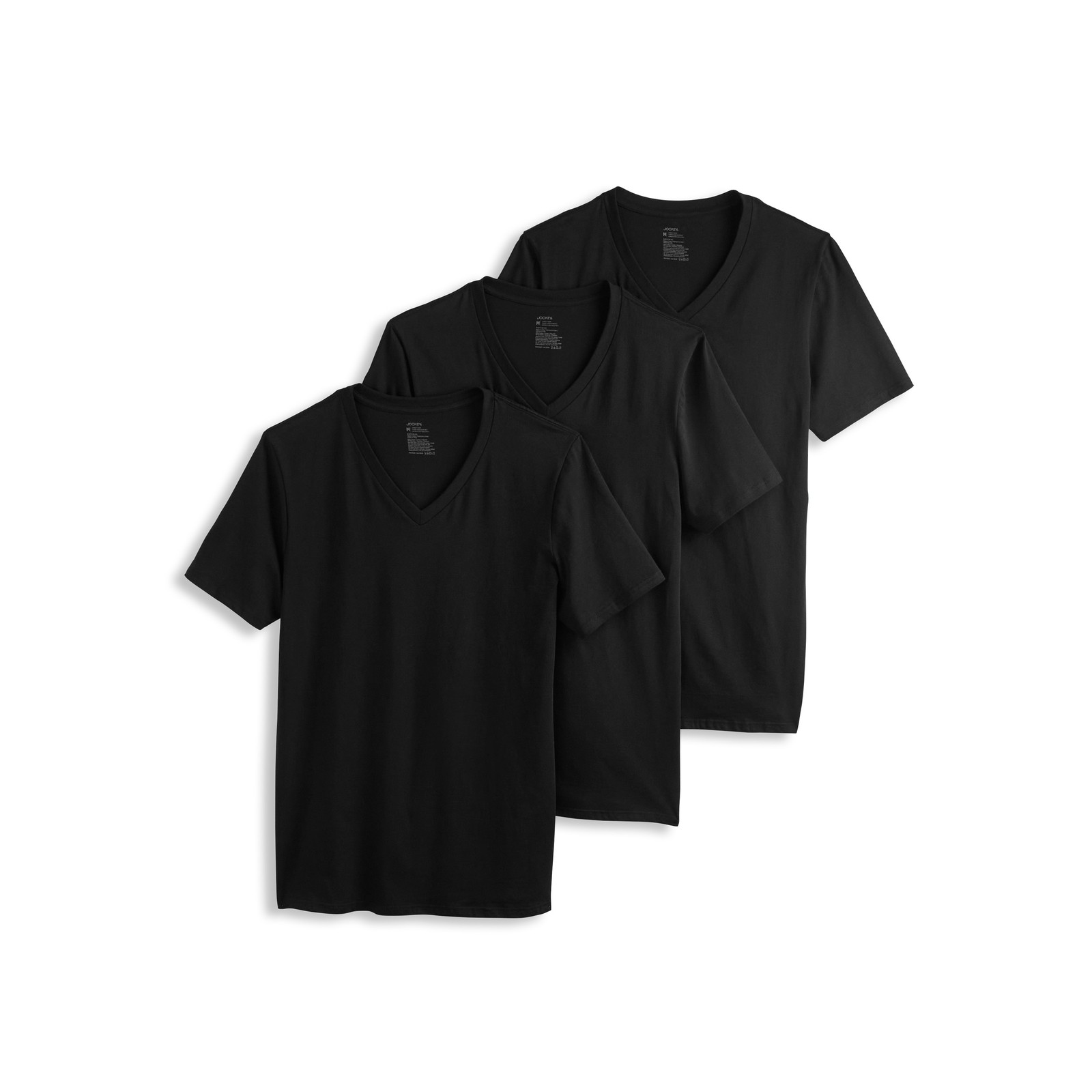 Jockey Men’s Cotton Stretch V-Neck Undershirt – 3 Pack