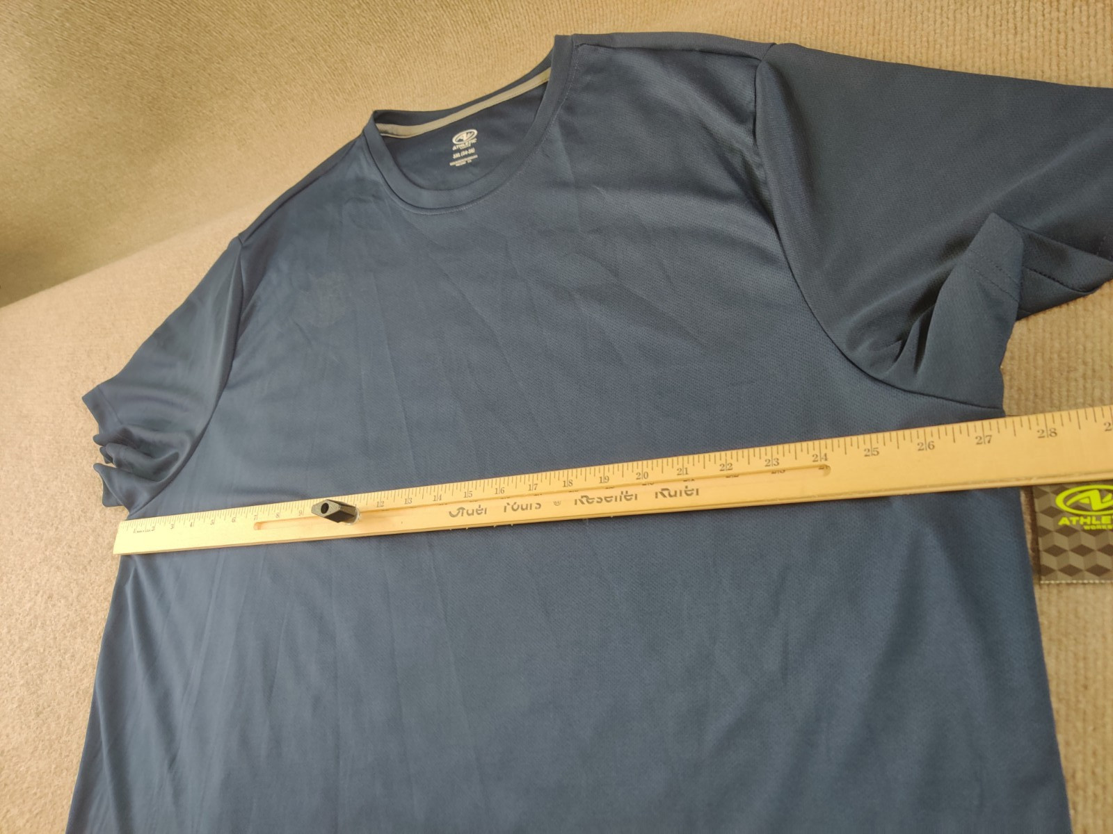 Athletic Works Mens Navy Blue T Shirt 3XL 54-56 Active Fit Gym Core Crew Neck gallery
