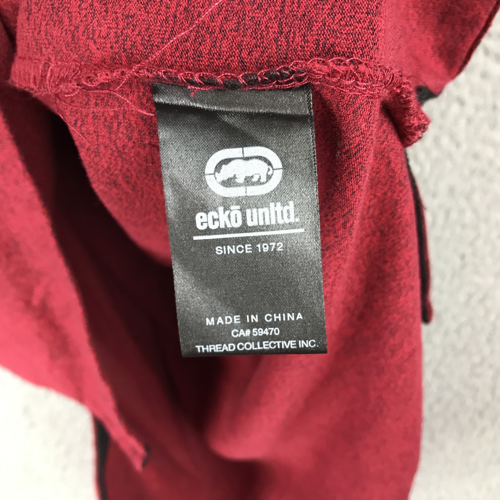 Ecko Unltd Shirt Mens XL Red Short Sleeve Hoodie Pullover Kangaroo Pocket Logo gallery