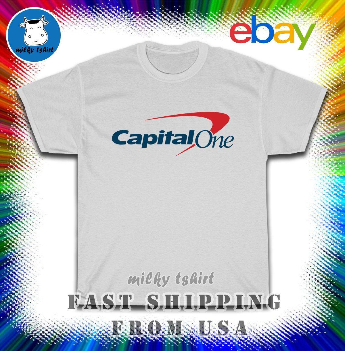 New Tee Shirt Cool Capital One Logo Men’s T-Shirt American Size S-5XL T-Shirt