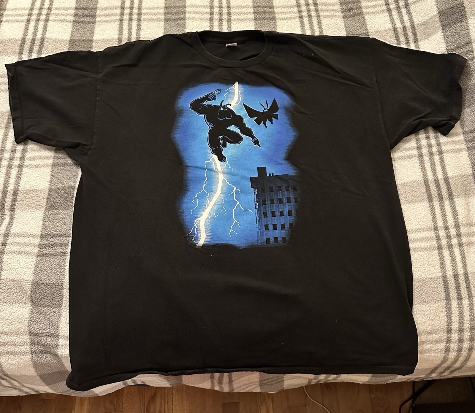 The Tick & MothMan Fury Graphic T-Shirt Black TeeFury 2XL 90's Cartoon gallery