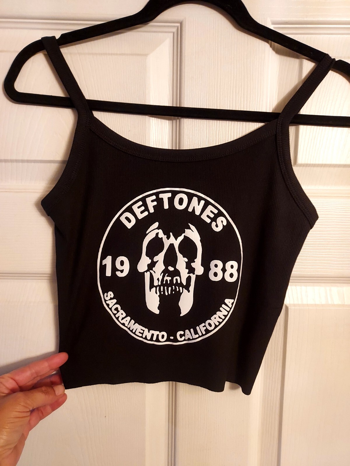 Deftones 1988 Sacramento California crop top deftones tank top Ribbed
