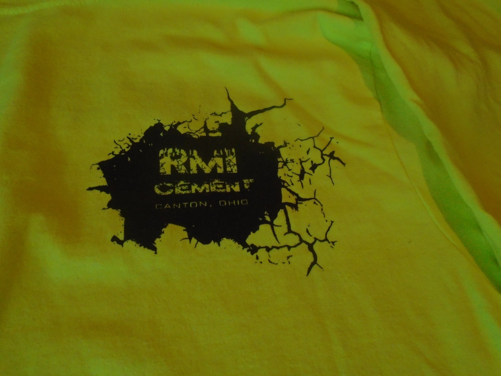 Concrete Long Sleeve T-shirt curb crew Adult Sz m power curber 5700-B yellow gallery