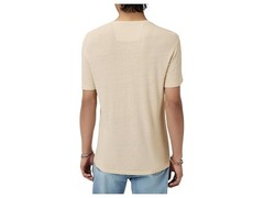 John Varvatos Linen Blend Cording Peace T-Shirts Men XL Twine Crewneck Pullover