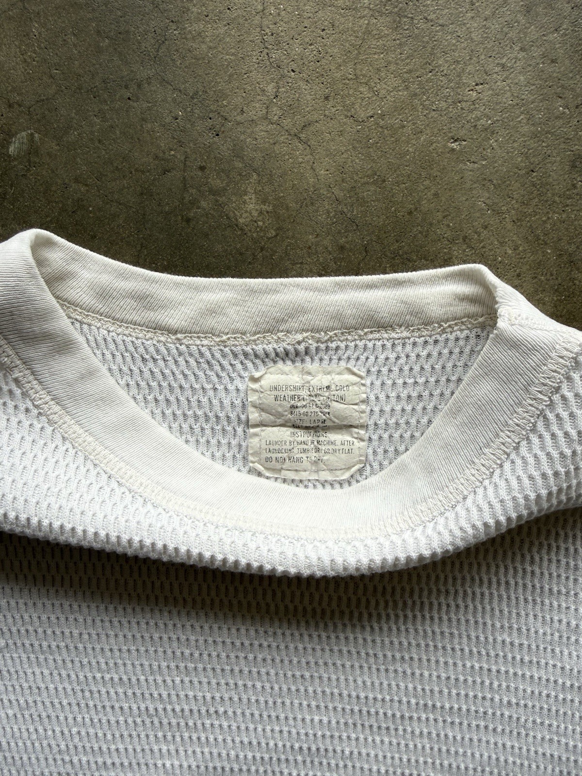 Vintage 1980s Heavy Duty Military Thermal Long Sleeve Tee Shirt gallery