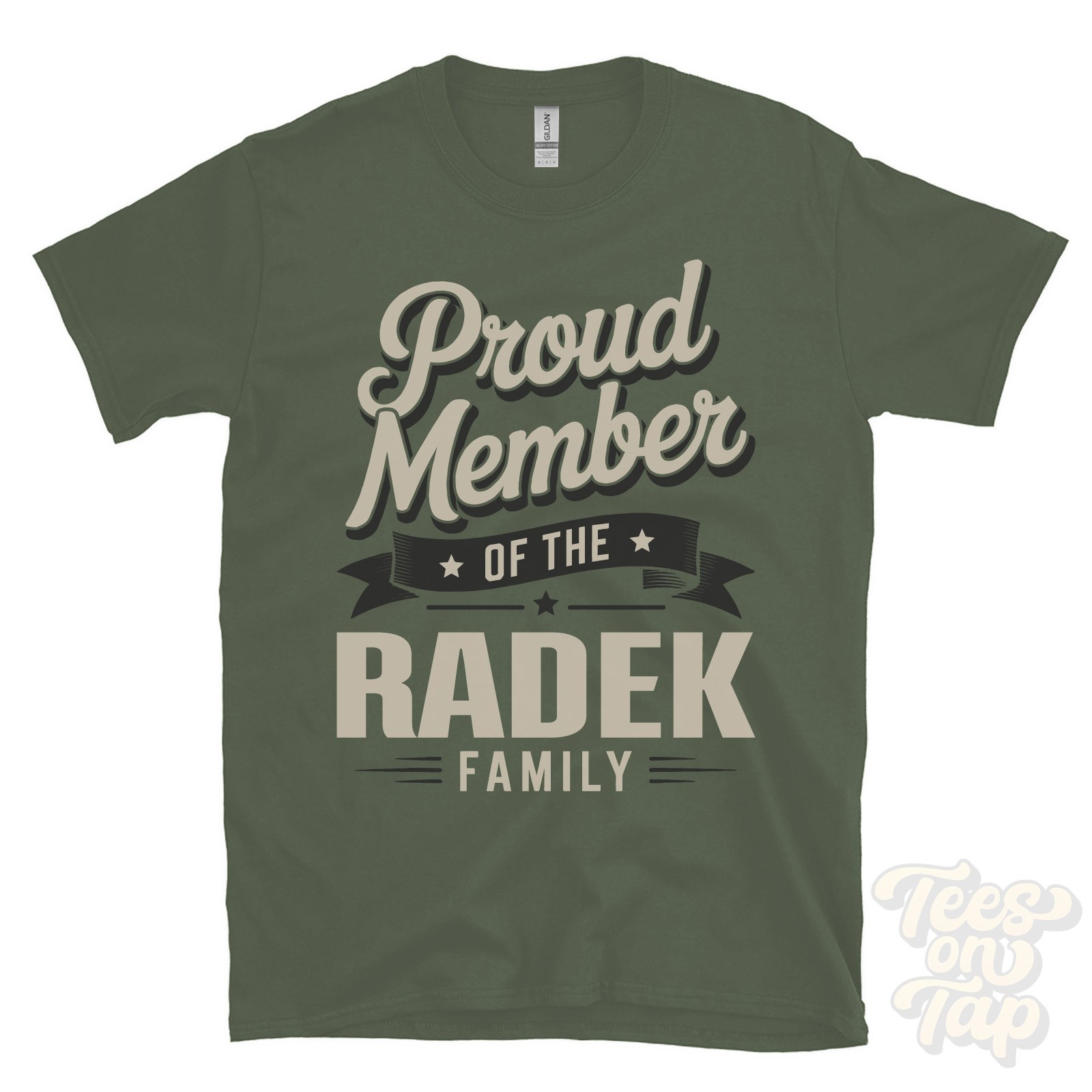 PROUD MEMBER OF THE RADEK FAMILY T-SHIRT surname last name heritage ancestry