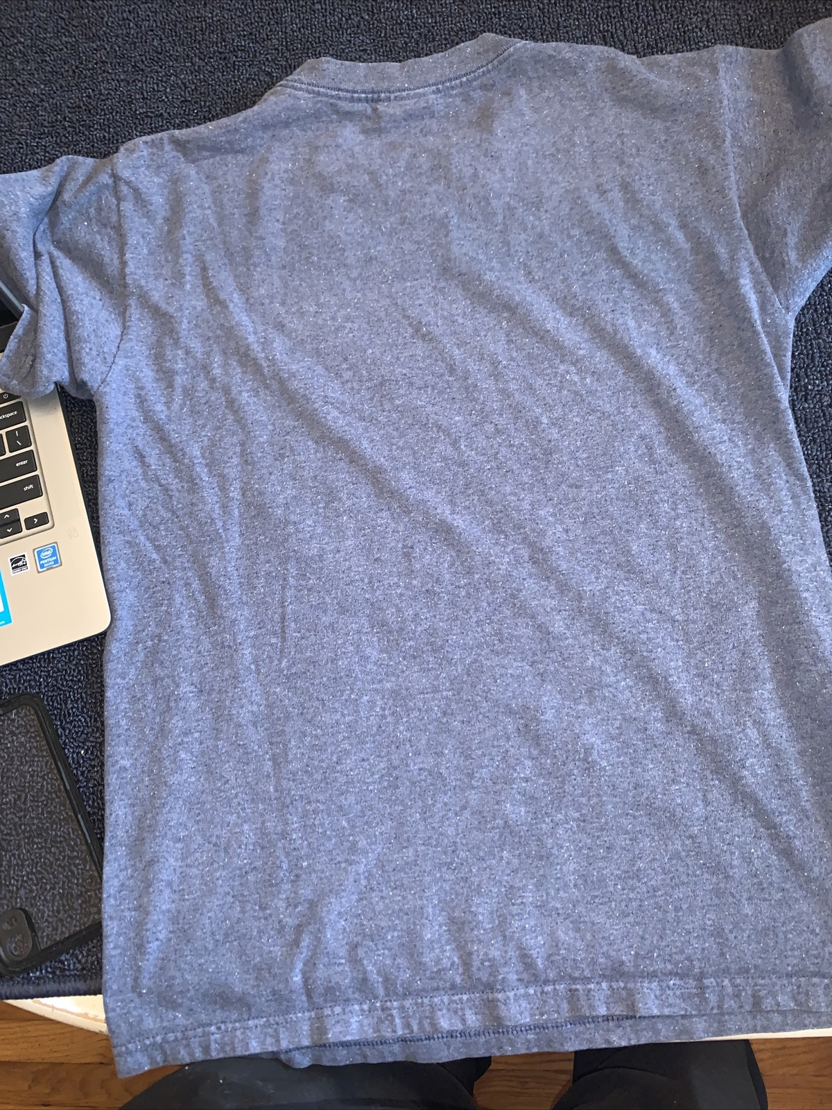 Vintage '90s Wolf T-shirt Yellowstone Eco Mountain Blue Crewneck Large 006 gallery