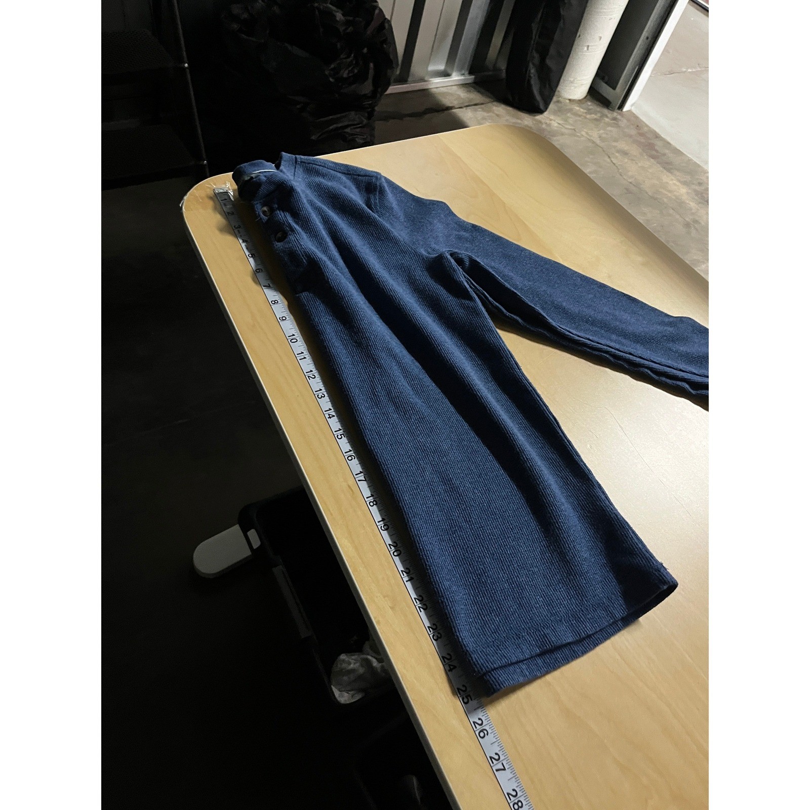 Members Mark Mens Long Sleeve Waffle Knit Henley S Blue Thermal Layers gallery