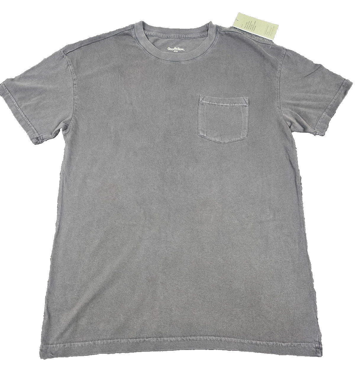 Men's Crew Neck T Shirts 5 Pack SMALL Black Charcoal Pocket Relaxed Goodfellow gallery