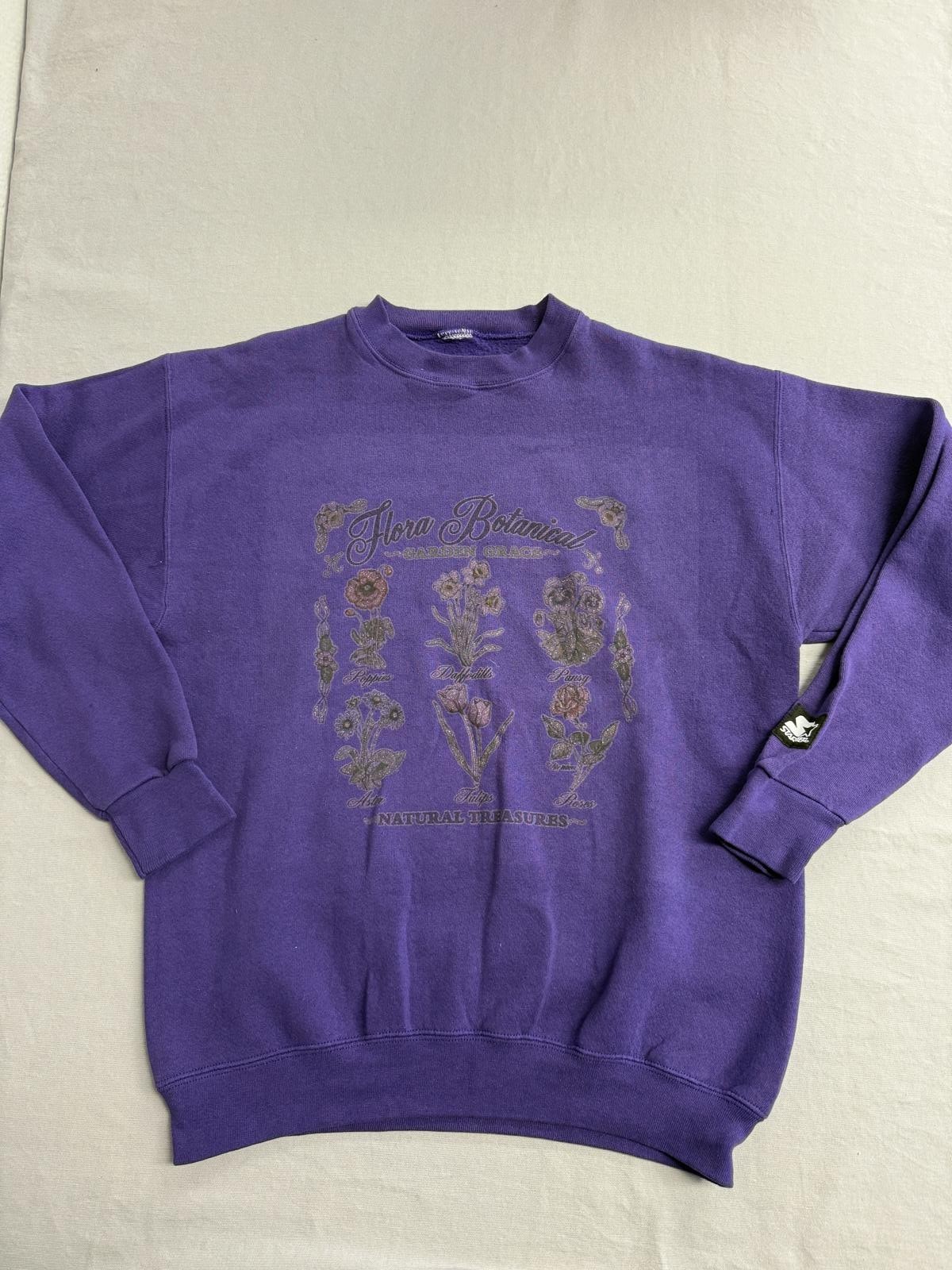 Flora Botanical Crewneck Garden Grace Natural Treasures S gallery
