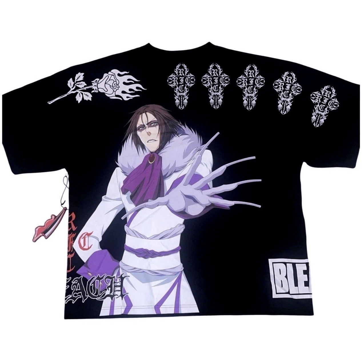 Civil Regime x Bleach Roses From Concrete Men’s XL Black Cotton Oversized Tee gallery