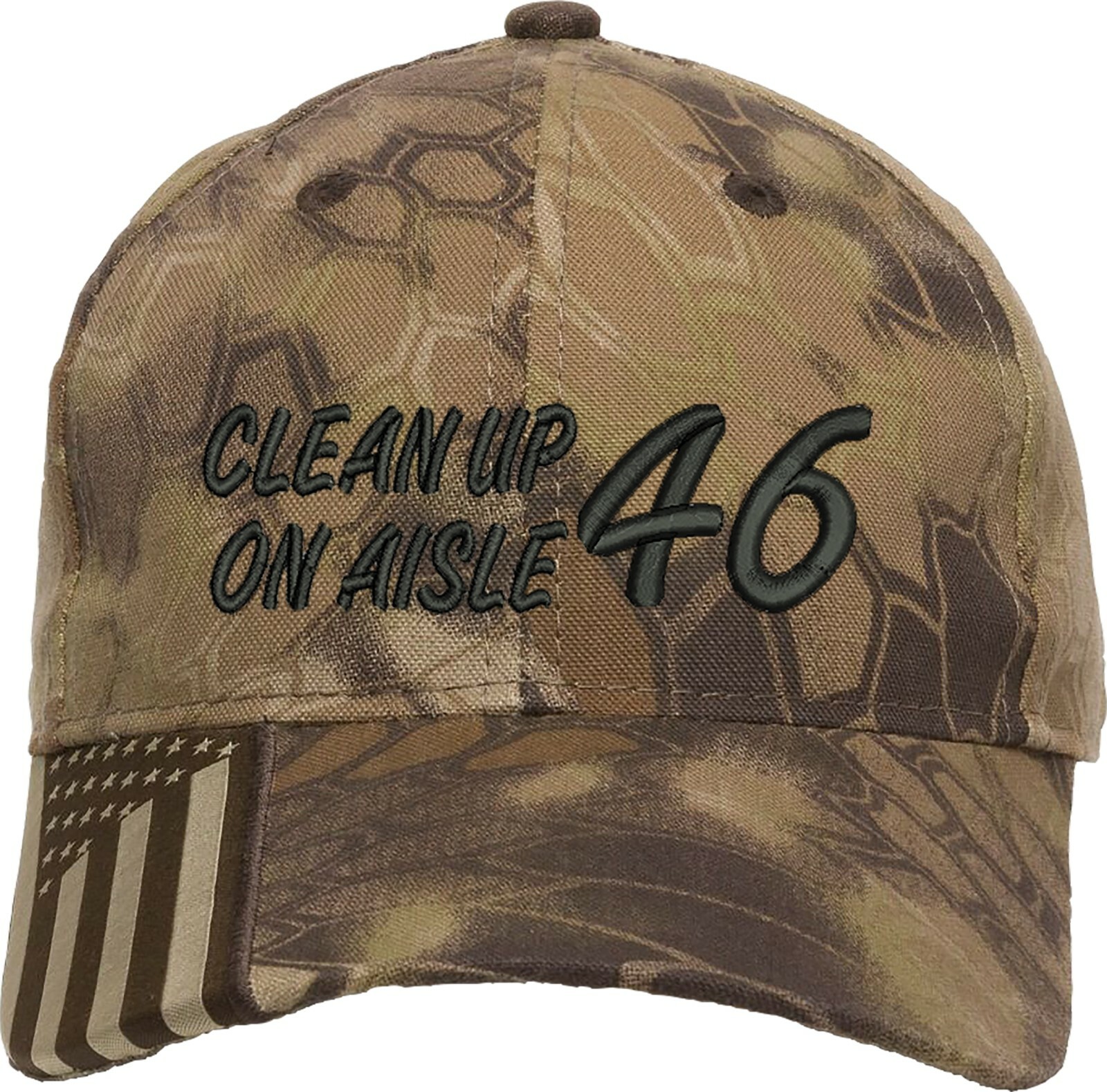 Cleanup on Aisle 46 Embroidered Structured Adjustable One Size Fits All US Flag gallery