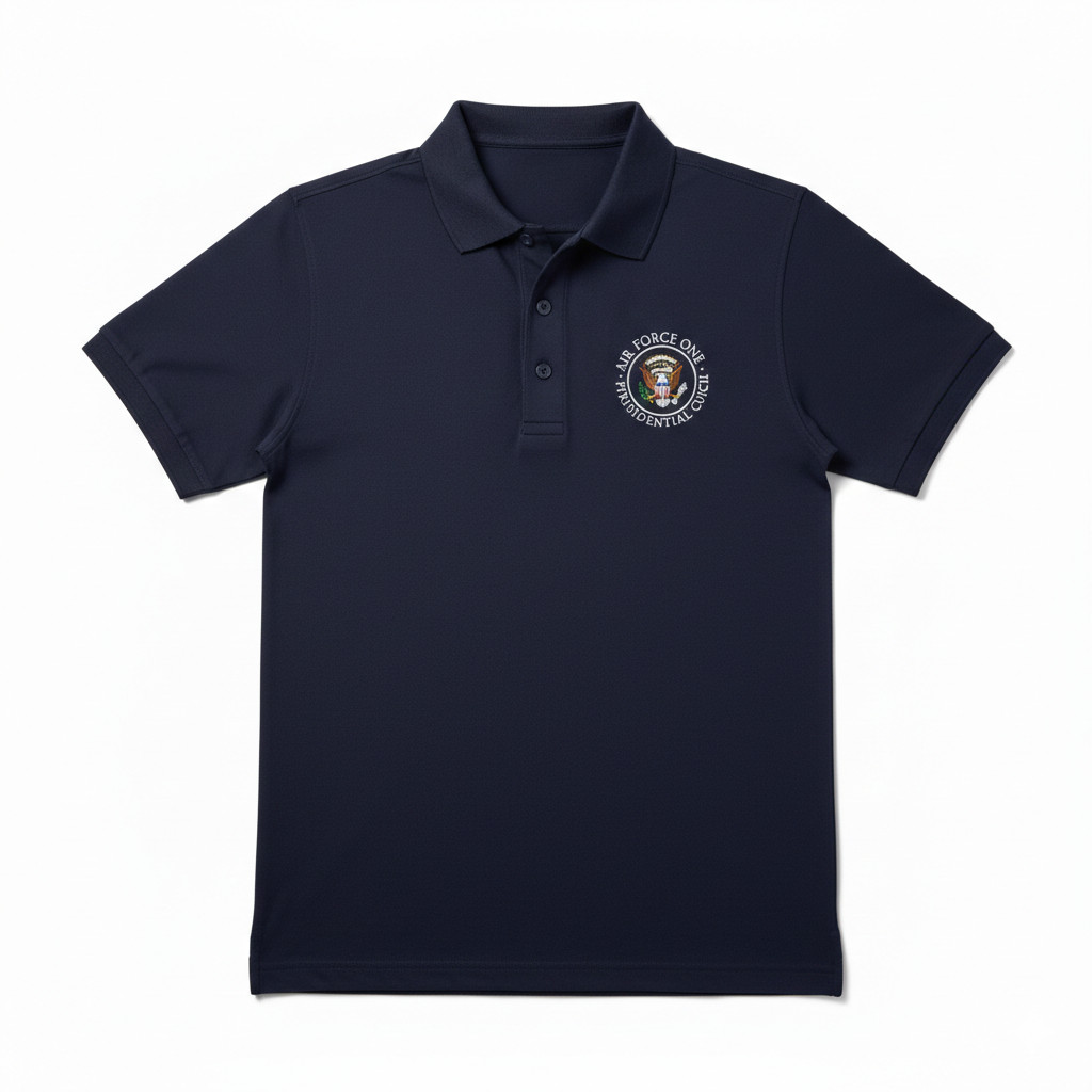 Air Force One VVIP Presidential Guest Polo Shirt Navy Blue