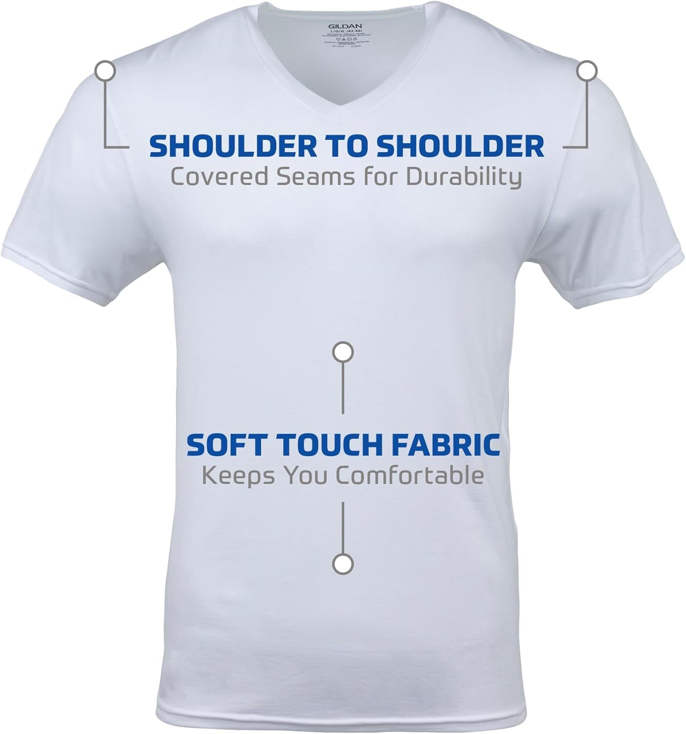 Men's V-Neck T-Shirts 3-Pack Soft Breathable Cotton Tag-Free Moisture Wicking gallery