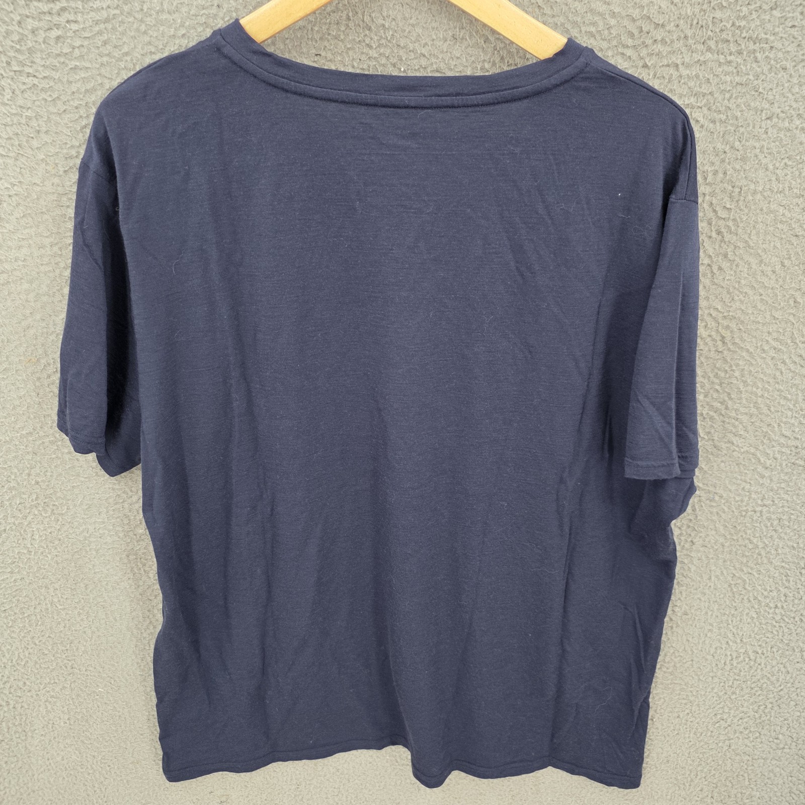 Quince Shirt Mens 2XL Blue Merino Wool V Neck Base Layer gallery