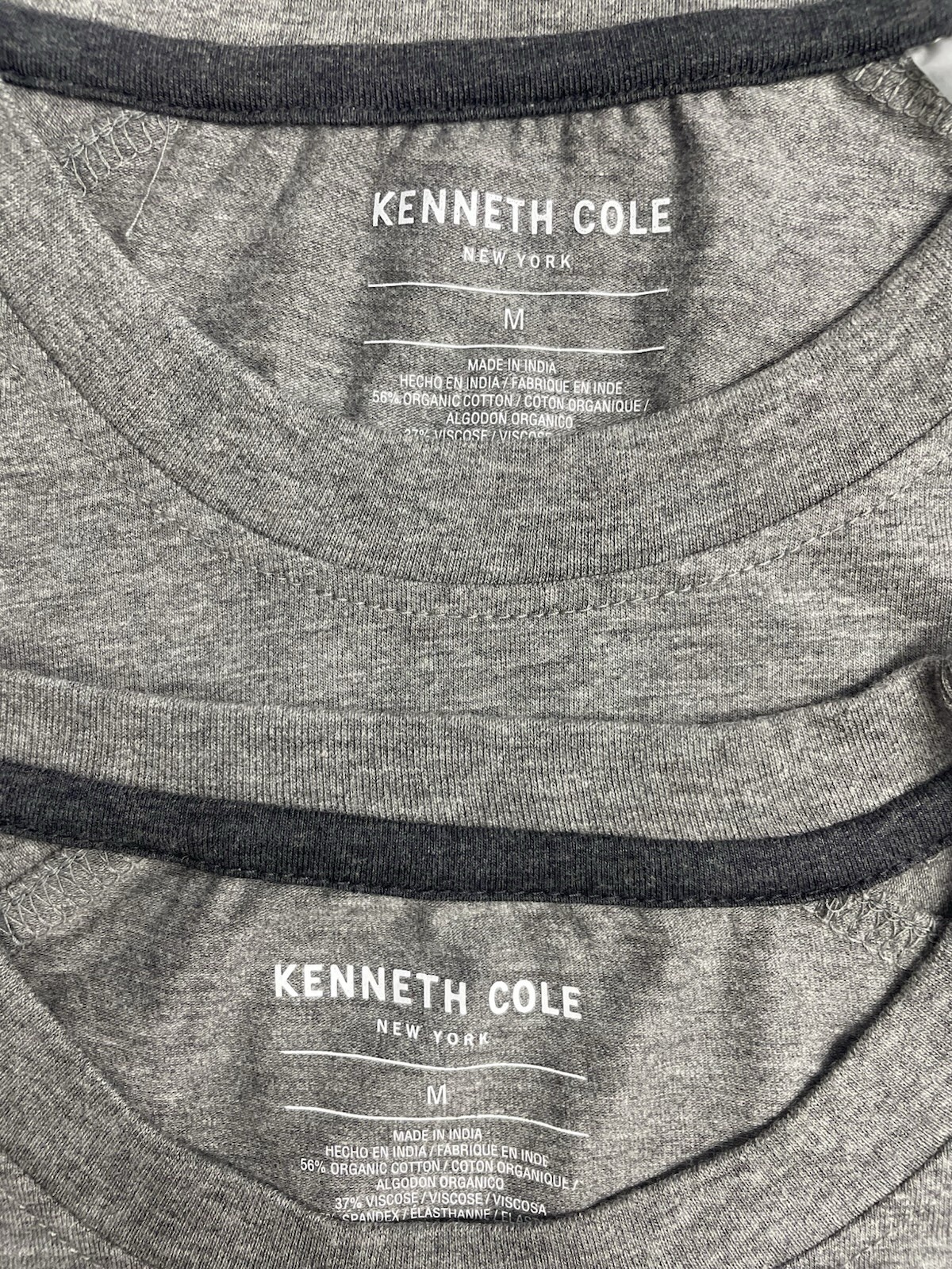 Kenneth Cole Men's Lot of 2 Gray SLIM FIT Tees Medium OR Large NWT gallery