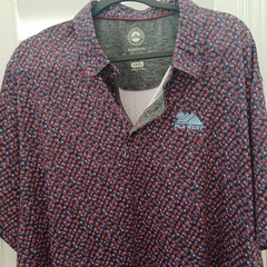 Flag & Anthem Madeflex Perf Golf Polo Shirt Red Blue Stars Men’s 3XL PGA WEST