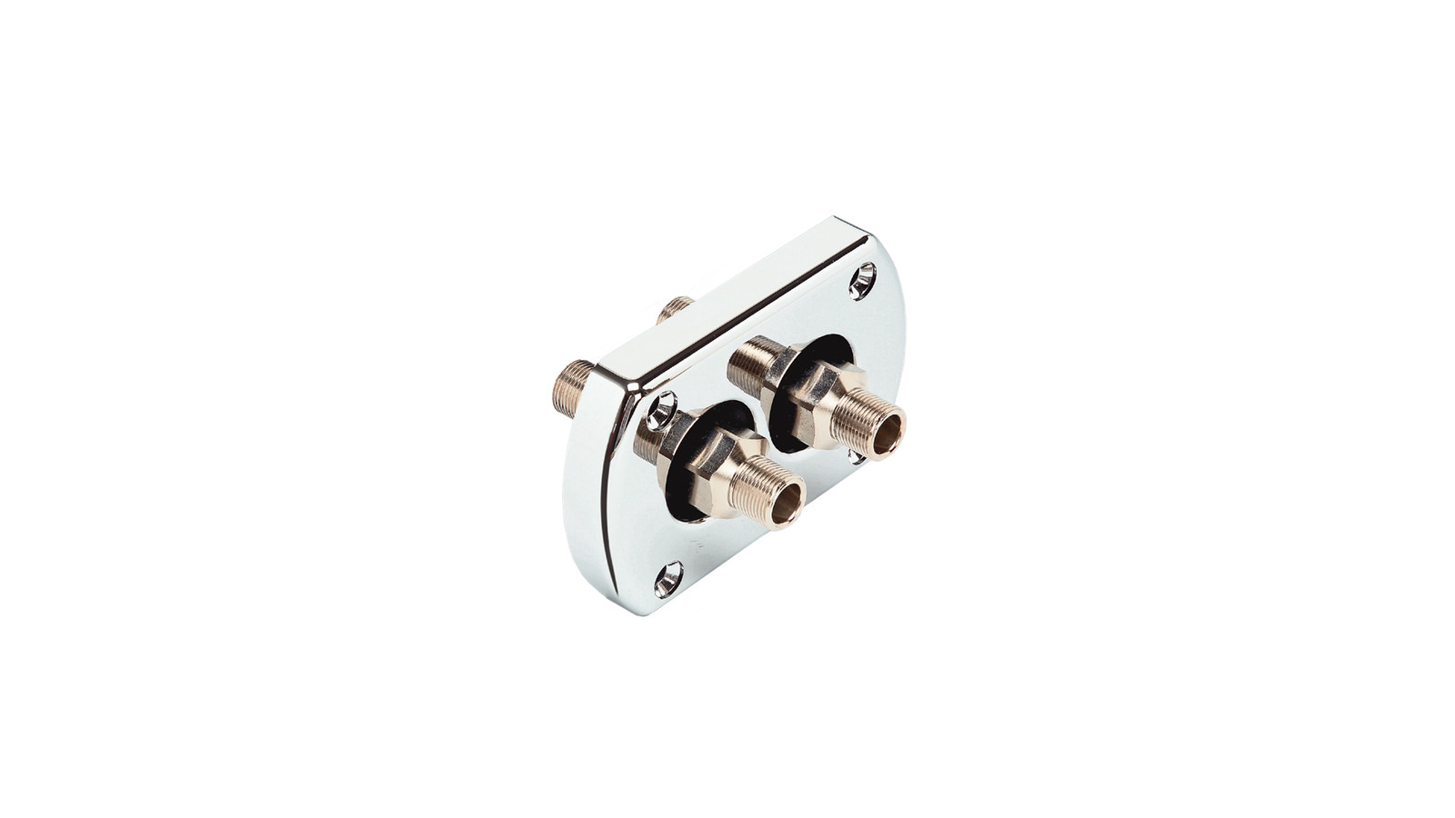 Uflex R9- Bulkhead Kit for Dual Hose with Preassembled Fittings, Chrome