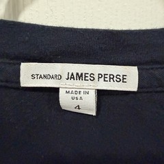 James Perse Standard Black V-Neck Combed Cotton Tee Shirt MLJ3352 Mens Size 4 L