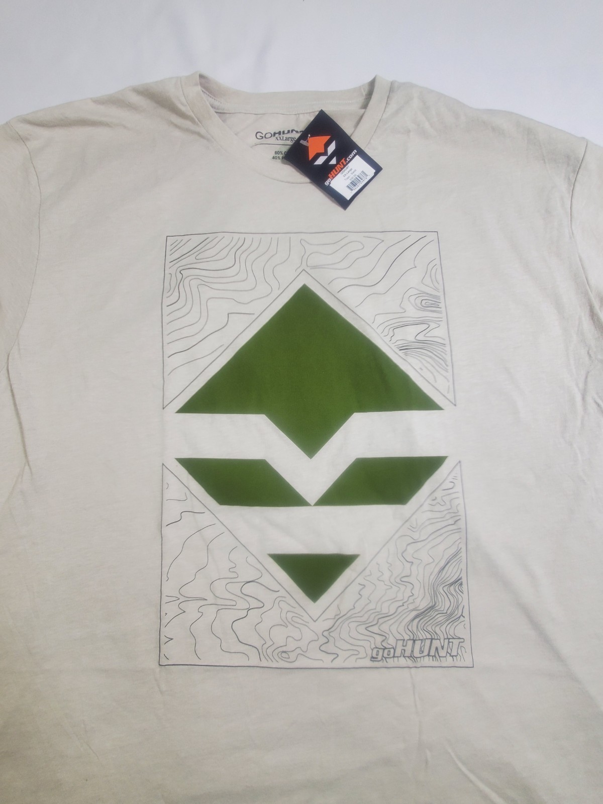 GOHUNT Topo T-Shirt Mens 2XL Tan Short Sleeve lifestyle Athletic Fit New NWT Tee gallery