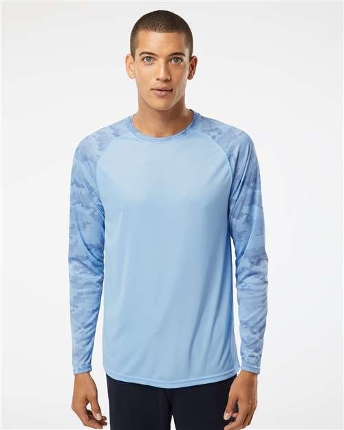 Sun Shirt UPF 50+ Paragon Unisex Cayman Camo Blue Long Sleeve T-Shirt
